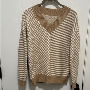 Women’s Striped Checkered Sweater